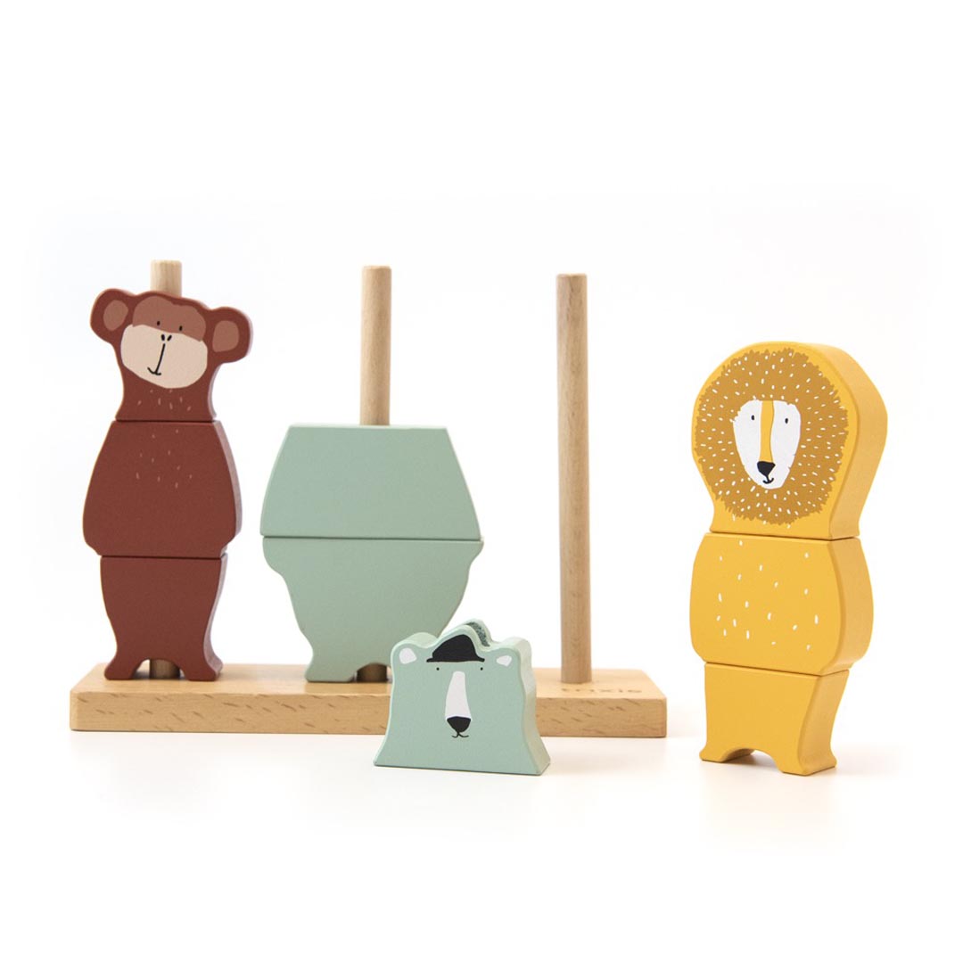 Puzzle de animales apilable de madera